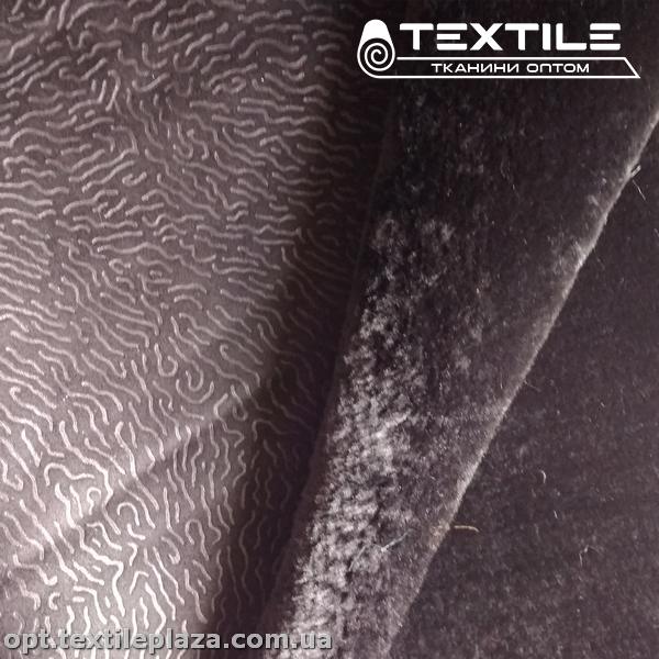 Мех мутон 973C1 дубляж, черный