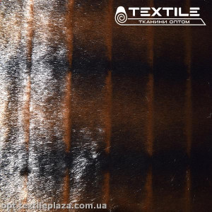 Мех мутон 3151C1 жаккард, коричнево-черный