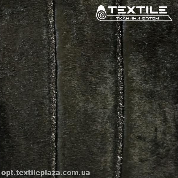 Мех норка 2103C2 жаккард, люрекс черный