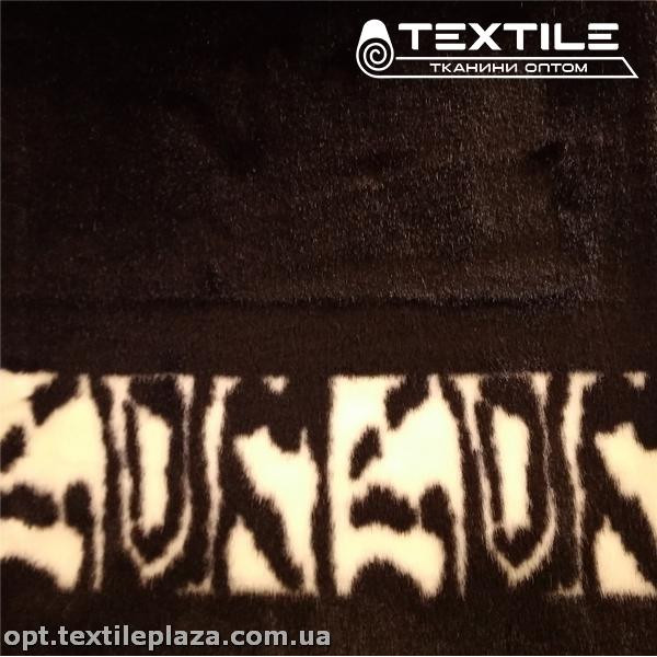 Мех норка 1374C1 жаккард, темно-коричневый