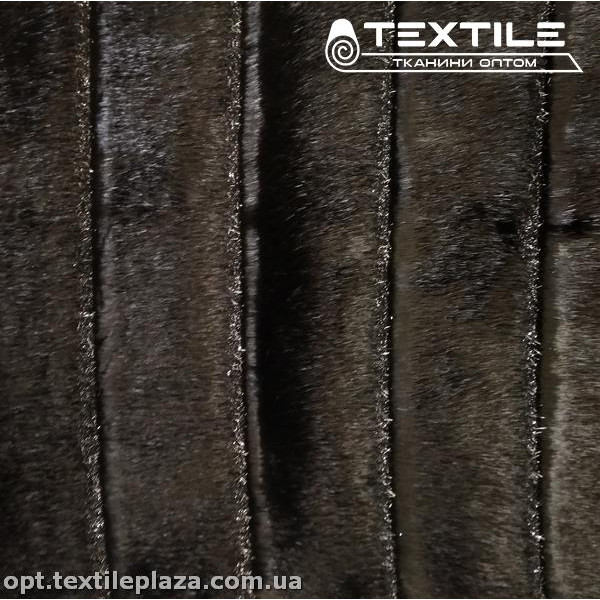 Мех норка 2102C1 жаккард, люрекс горький шоколад