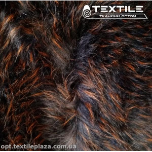 Мех енот 3169C1 черно-коричневый