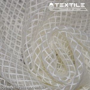 Органза 12345D1C2 жаккард, молочный