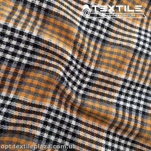 Пальтовая ткань Клетка 1220D1C1 оранжево-желтый