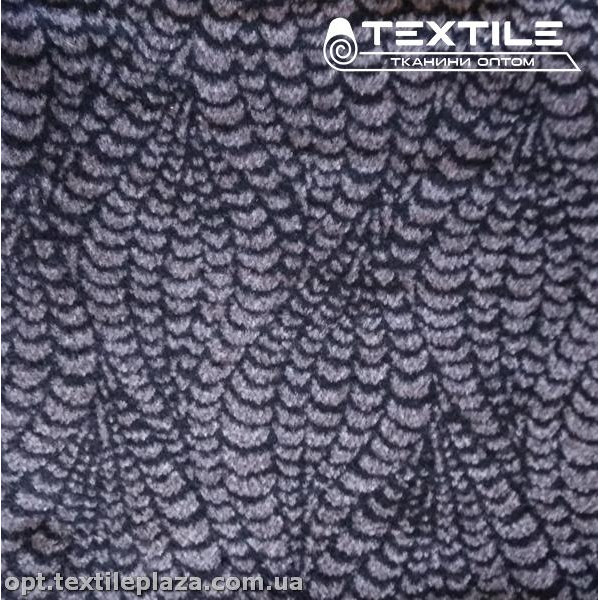 Пальтовая ткань Шерсть 11105D1C19 узор, сизо-черный