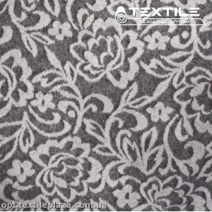 Пальтовая ткань Шерсть 3837D3C1 узор, бело-серый