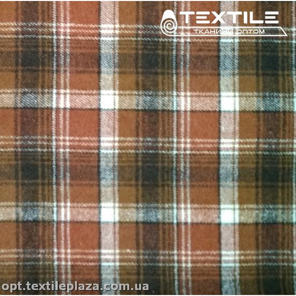 Пальтовая ткань Клетка 40130D1C3 коричневый