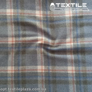 Пальтовая ткань Клетка 2050D1C4 красно-сине-серый