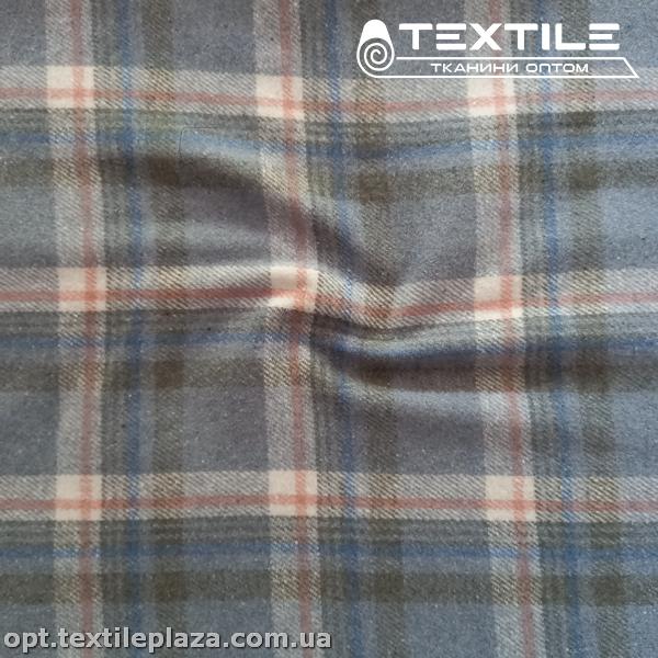 Пальтовая ткань Клетка 2050D1C4 красно-сине-серый