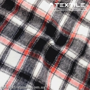Пальтовая ткань Шерсть 4195D1C2 клетка, черно-розовый