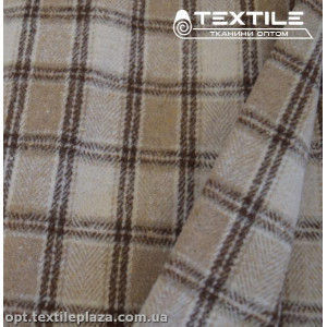 Пальтовая ткань Клетка 2080D1C2 бежевый
