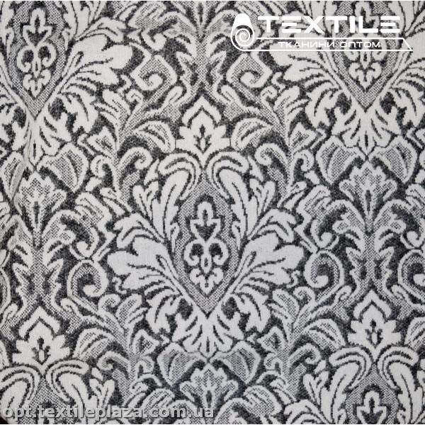 Пальтовая ткань Шерсть 3837D1C1 узор, бело-серый