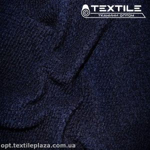 Пальтовая ткань Букле 1601C28 сине-черный