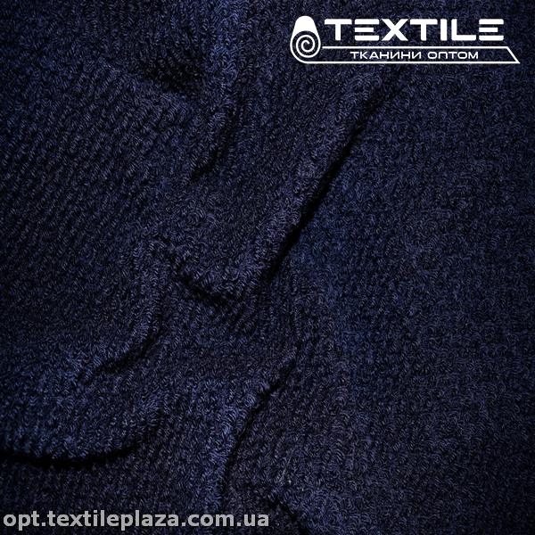 Пальтовая ткань Букле 1601C28 сине-черный