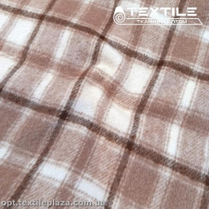 Пальтовая ткань Шерсть 4195D1C3 клетка, бежевый