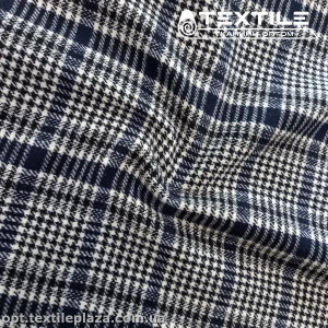 Пальтовая ткань Клетка 13003D1C1 сине-черный