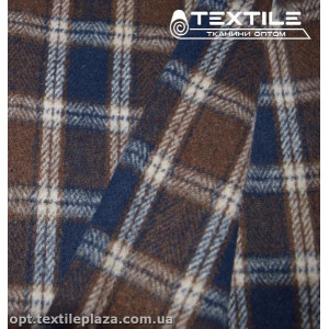 Пальтовая ткань Клетка 2080D1C3 сине-коричневый