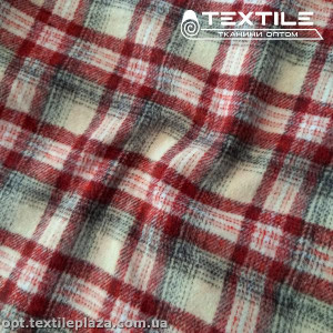 Пальтовая ткань Клетка 28041D1C3 красный