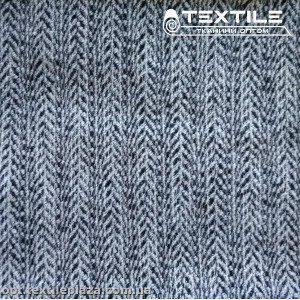 Пальтовая ткань Шерсть 7156D1C1 елочка, бело-черный