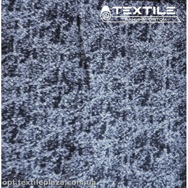 Пальтовая ткань Шерсть 10209D1C3 узор, сине-голубой