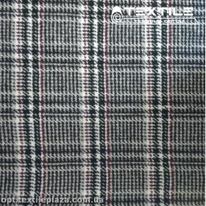 Пальтовая ткань Клетка 21923D1C1 бордово-серо-черный