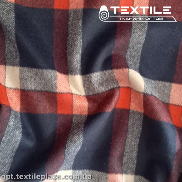 Пальтовая ткань Клетка 90135D8C1 красно-синий