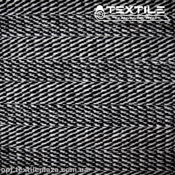 Пальтовая ткань Твид 1601D1C1 эверест, черно-белый