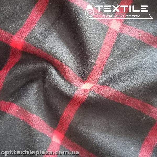 Пальтовая ткань Клетка 90135D6C1 красно-серый