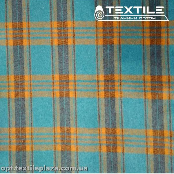 Пальтовая ткань Клетка 8817D1C3 голубой