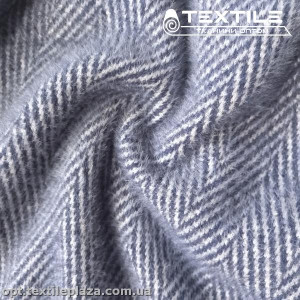 Пальтовая ткань Шерсть 4252D1C1 елочка, синий