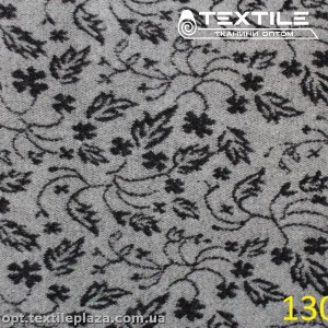 Пальтовая ткань Шерсть 13079D1C1 узор, черно-белый