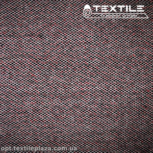 Пальтовая ткань Твид 1492C41 черно-красно-белый