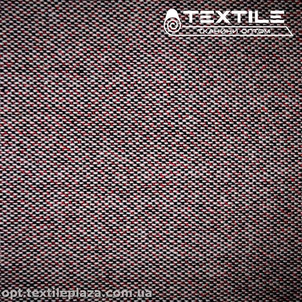 Пальтовая ткань Твид 1492C41 черно-красно-белый