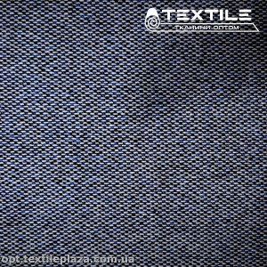 Пальтовая ткань Твид 1492C39 черно-сине-белый