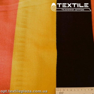 Пальтовая ткань Кашемир 11235D1C1 полоска, кирпично-черно-горчный