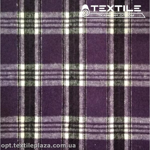 Пальтовая ткань Клетка 45011D1C1 фиолетовый