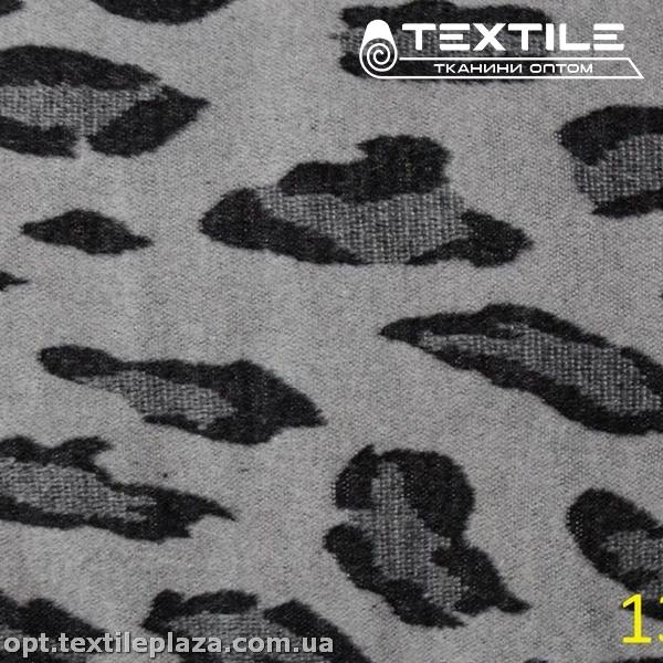 Пальтовая ткань Шерсть 13080D1C1 леопард, черно-белый