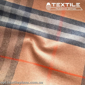 Пальтовая ткань Клетка 9015D1C2 оранжевый