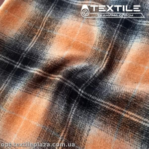 Пальтовая ткань Клетка 8203D1C2 черно-оранжевый