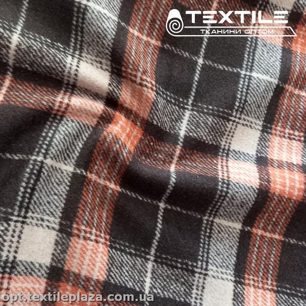 Пальтовая ткань Клетка 20009D1C4 оранжево-черный