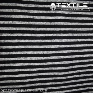 Пальтовая ткань Шерсть 3279D1C1 полоска, черно-белый