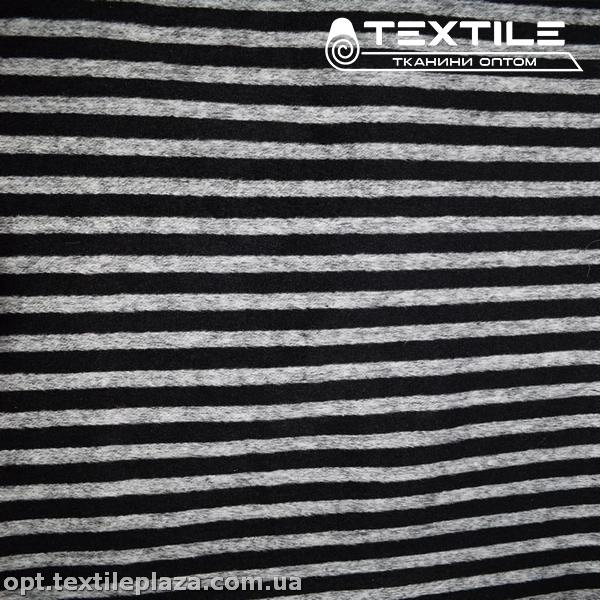 Пальтовая ткань Шерсть 3279D1C1 полоска, черно-белый