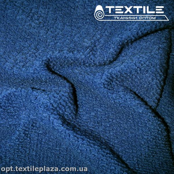 Пальтовая ткань Букле 1601C526 синий