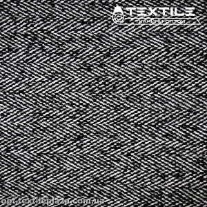 Пальтовая ткань Твид 9009C28 елочка, черно-белый