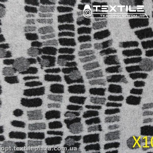 Пальтовая ткань Шерсть 10210D1C1 узор, черно-белый