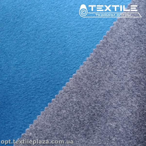 Пальтовая ткань Микроворс 12329C3 двусторонний, синий-серый