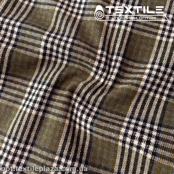 Пальтовая ткань Клетка 1220D1C2 болотный