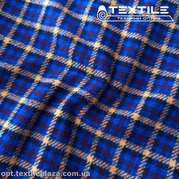 Пальтовая ткань Клетка 19091D1C4 электрик