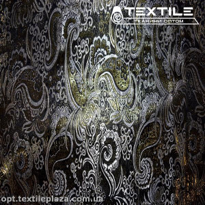 Парча 21558D2C7 черно-золотой
