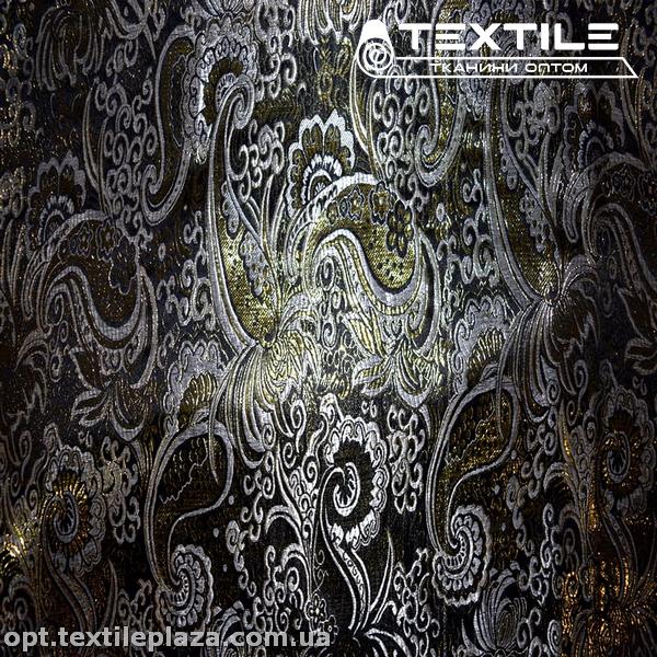 Парча 21558D2C7 черно-золотой
